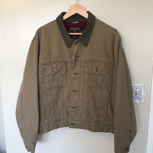 Woolrich Outdoor Dark Wheat Bomber Jacket Size M